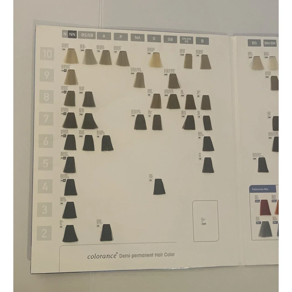 Goldwell Colorance Hair Color Swatch Book Shade Chart Professional Salon Blue